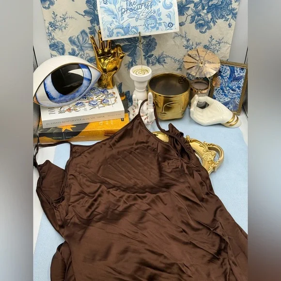 🆕 RAT & BOA 🧿 NWOT Deia Slinky Little Brown Jersey Dress, Sz M US 6 - Picture 13 of 16